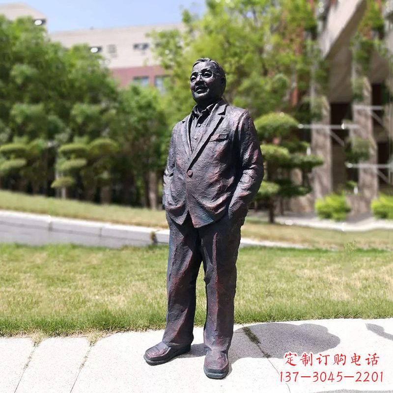广西中国当代著名数学家铸铜华罗庚雕塑