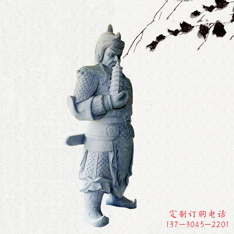 广西中国古代神话中的托塔天王石雕塑