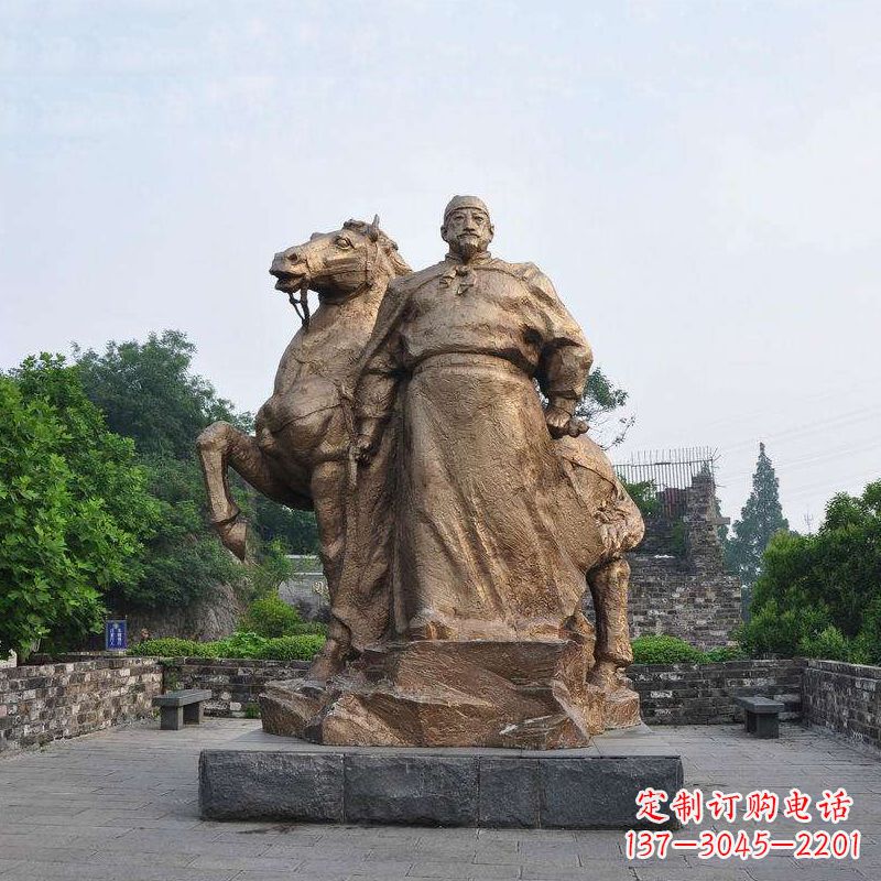 广西中国历史名人明太祖朱元璋铜雕像
