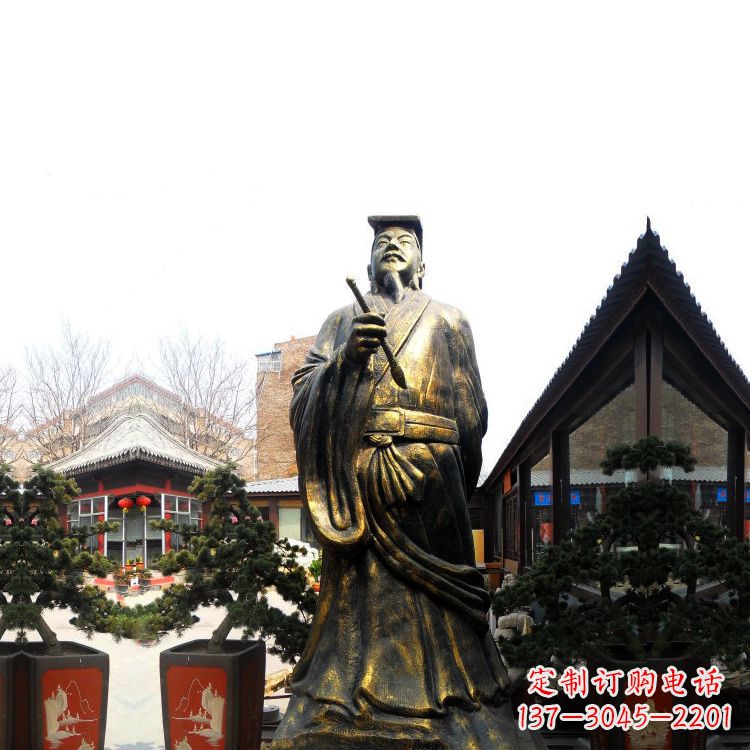 广西中国历史文化名人书圣王羲之雕塑
