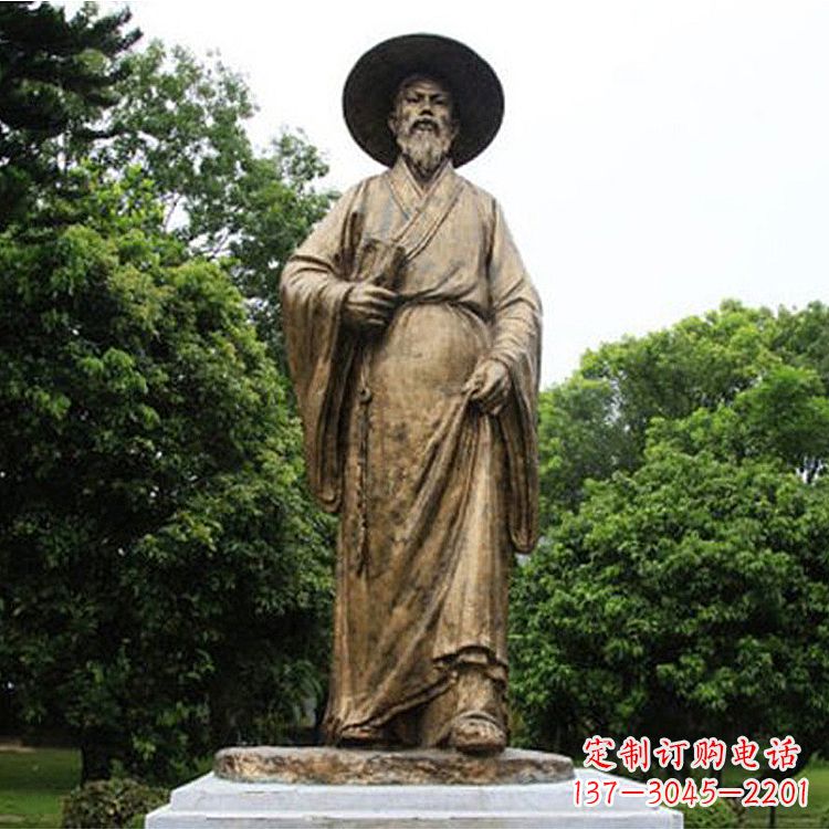 广西中国历史文化名人北宋文学家苏轼苏东坡铜雕像