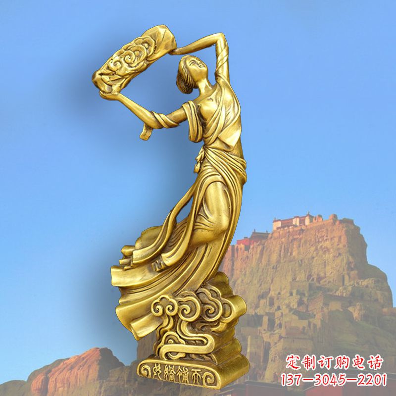 广西中国上古传说“女娲补天”铸铜雕塑