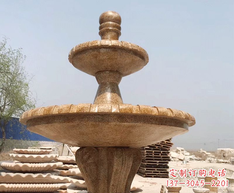 广西中式石雕喷泉