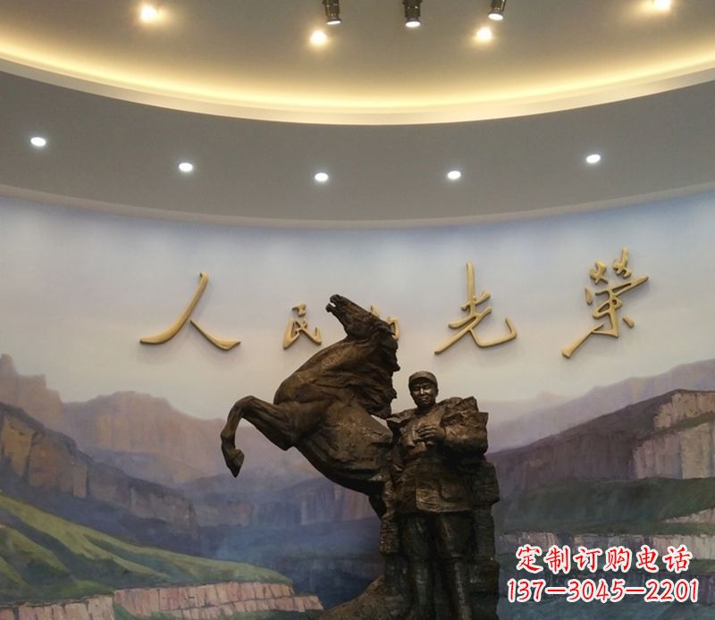 广西朱德人物景观铜雕