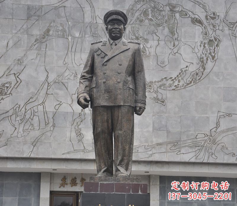 广西朱德人物铜雕