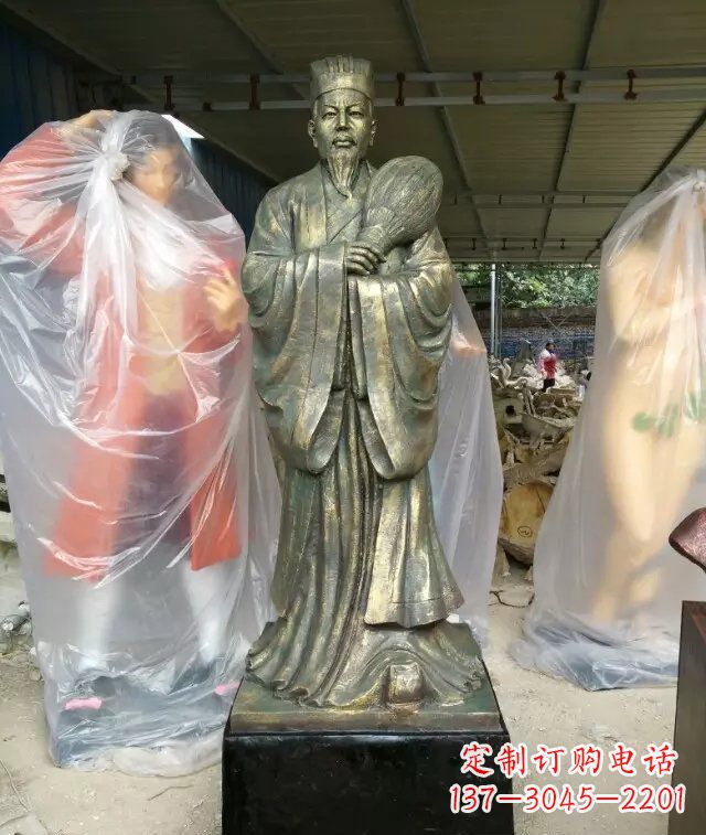 广西诸葛亮古代人物铜雕