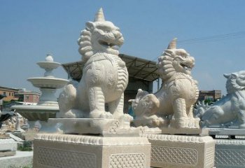 广西獬豸 石雕 独角兽-法院大门神兽雕塑
