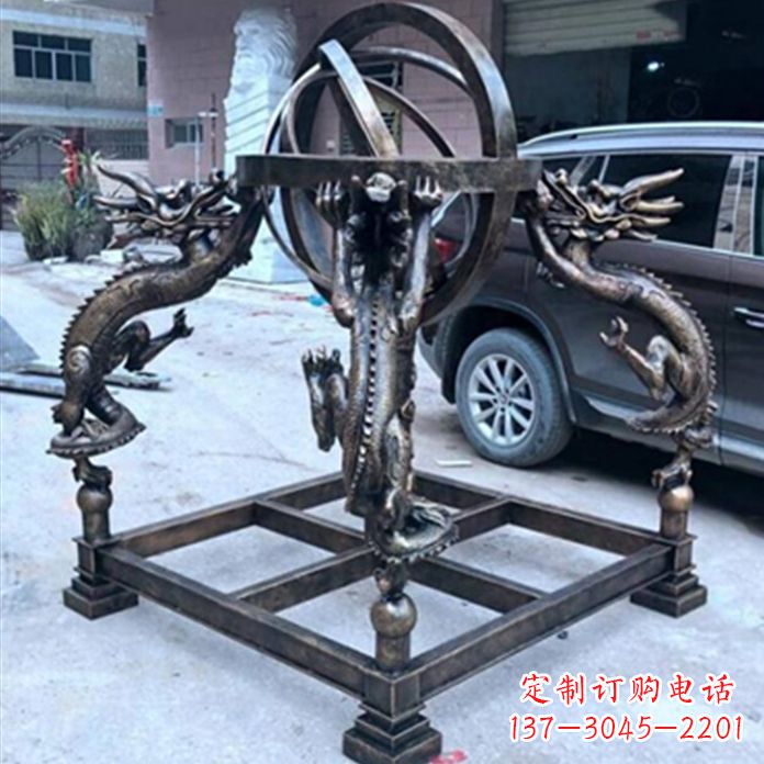 广西铸铜浑天仪景观雕塑摆件