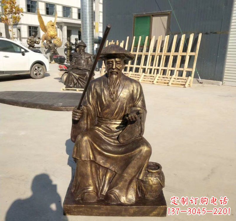 广西铸铜姜太公钓鱼