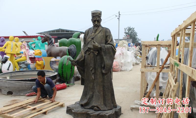 广西铸铜李时珍雕塑