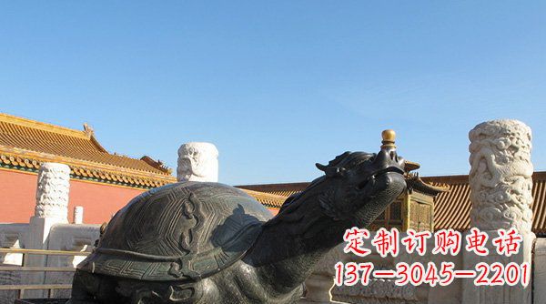 广西铸铜龙龟寺庙神兽铜雕