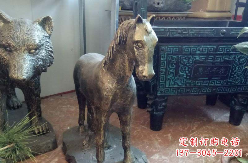广西铸铜马雕塑222