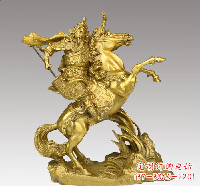 广西铸铜骑马关公