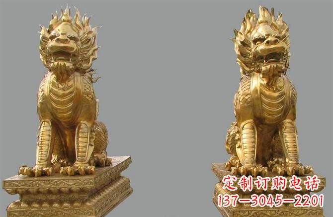 广西铸铜麒麟雕塑222
