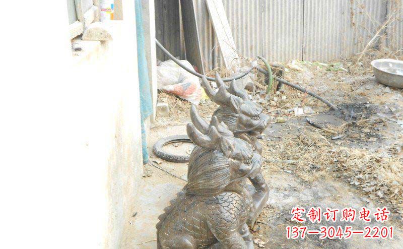 广西铸铜麒麟古代神兽铜雕