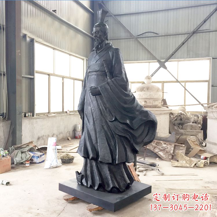 广西铸铜屈原雕塑