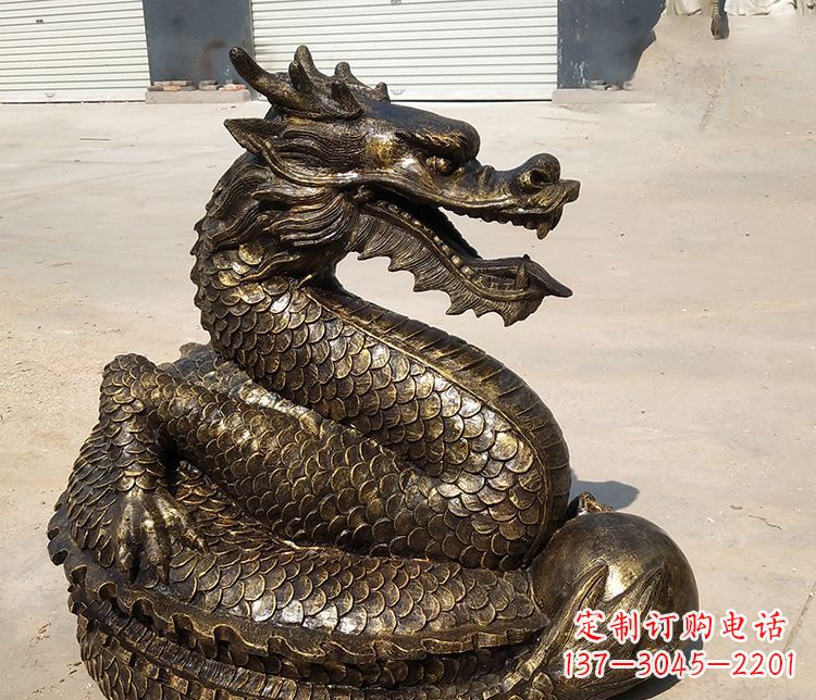 广西铸铜神龙雕塑