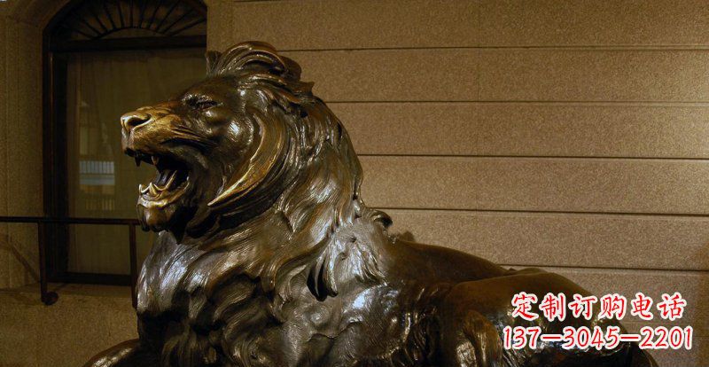 广西铸铜狮子铜雕 (2)
