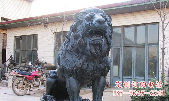 广西铸铜狮子铜雕