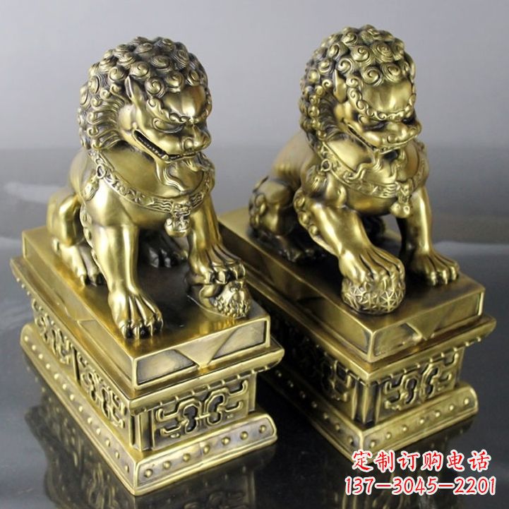 广西铸铜天安门狮子雕塑