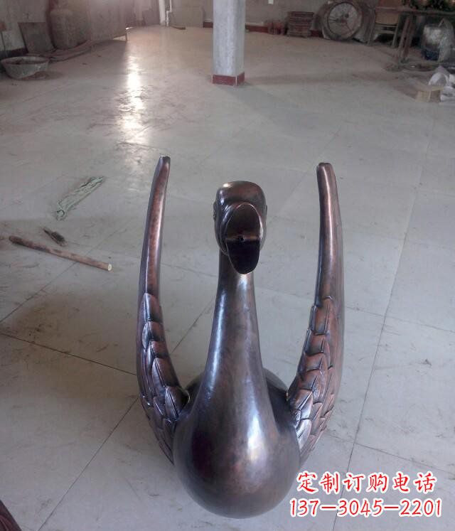 广西铸铜天鹅公园动物铜雕