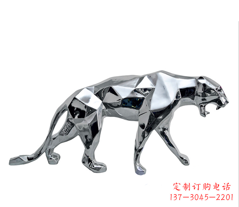 广西豹子雕塑不锈钢