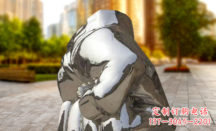 广西不锈钢拳头广场景观雕塑