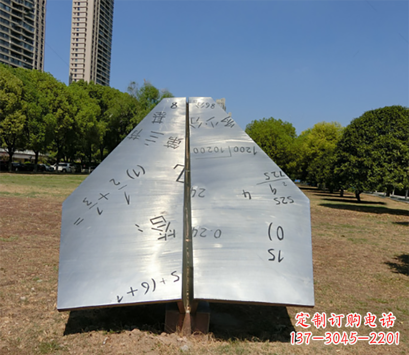 广西不锈钢细节飞机雕塑