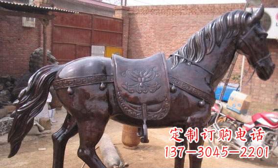 广西紫铜马公园铜雕