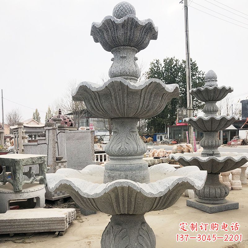广西自然石雕流水喷泉