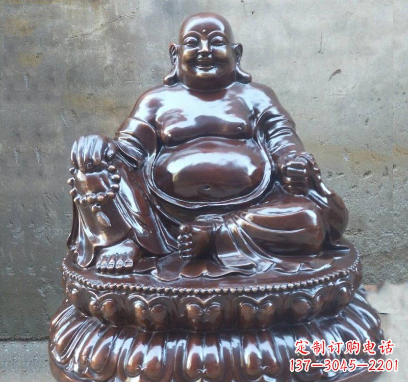 广西宗教庙宇弥勒佛铜雕