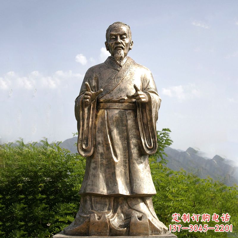 广西祖冲之纯铜雕像