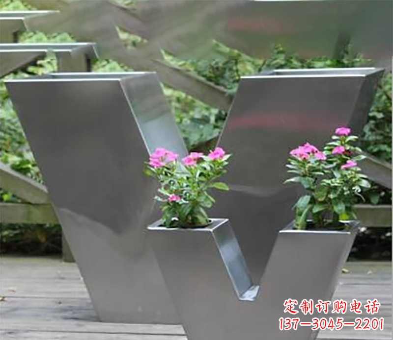广西花盆不锈钢雕塑