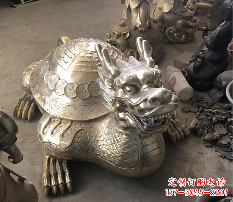 广西龙龟铜雕塑