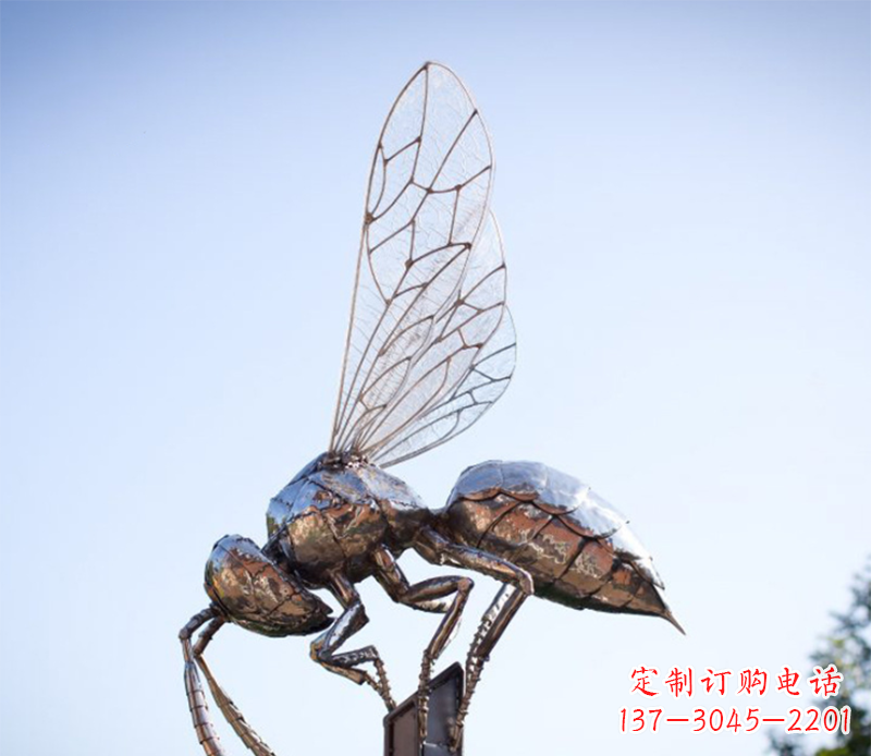 广西蜜蜂雕塑不锈钢