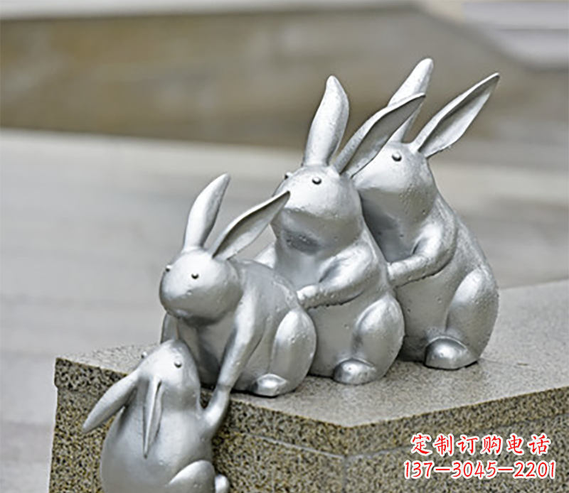 广西兔子雕塑不锈钢