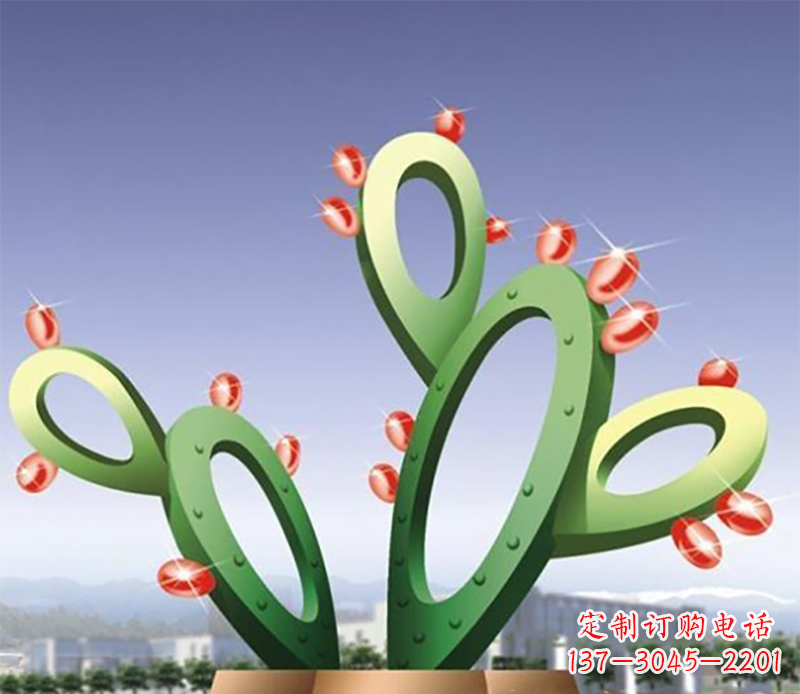 广西仙人掌不锈钢雕塑